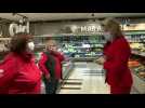 La reine Mathilde se rend au Carrefour Market de Gerpinnes pour soutenir les travailleurs