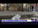 Lyon : les masques polluent les trottoirs