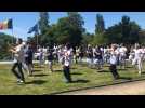 Flash mob du personnel médical devant le CHC Heusy (Verviers)