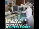 Les étudiants en pharma à l'école du Covid