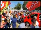 Manifestation devant l'usine Camaïeu à Roubaix