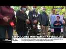 Manifestation des policiers à Versailles