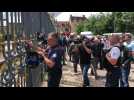 Manifestation de la police devant la préfecture