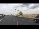 Grave accident sur l'A1 près de Roye : un hélicoptère du Samu sur les lieux