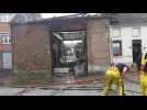 Tourpes incendie rue 1ere brigade hangar