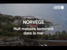 En Norvège, un glissement de terrain entraine huit maisons dans la mer