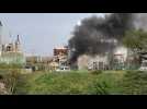 Incendie sur le site de Tioxide à Calais