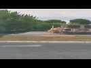 2/2 Claira : un camion toupie renversé sur la RD83