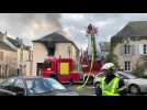 Incendie dans le centre bourg d'Argentré