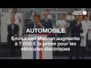 Emmanuel Macron annonce de nouvelles primes à l'achat pour les voitures électriques et hybrides
