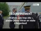Déconfinement: « N'allons pas trop vite », plaide Olivier Véran en visite à Argenteuil