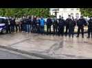 Les policiers de Saint-Omer manifestent contre les amalgames place Foch