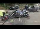 Accident entre une moto de gendarmerie et une voiture à Verquin