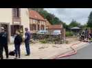 Une maison en feu aux Essart-lès-Sézanne