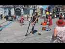 Action du secteur culturel sur la Place d'Armes à Namur