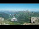 Quatre funambules font le show au Glacier 3000