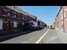 Un camion s'affaisse dans la rue de Dixmude, à Mouscron