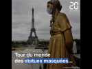 Coronavirus : Tour du monde des statues masquées