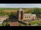 Drone de vue : les églises fortifiées picardes