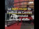 Ça y est: le tapis rouge est prêt pour accueillir les stars du Festival de Cannes