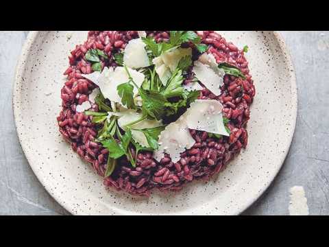 VIDEO : Risotto au vin rouge de Carrie Solomon