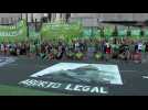 Manifestation en faveur de l'avortement en Argentine