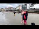 A Wimereux le bain du premier de l'an quand même !