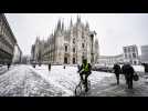 Fortes chutes de neige à Milan
