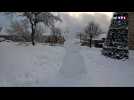 Le massif du Sancy sous la neige : les automobiles bloqués