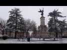 Il neige à Charleville-Mézières