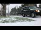 La neige recouvre les rues du Touquet