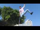 Mohamed, unijambiste et fan de parkour à Gaza