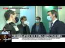 Olivier Véran auprès des soignants vaccinés à l'Hôpital Hôtel-Dieu (Paris)