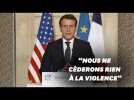 Violences à Washington: Macron appelle à 