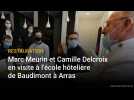 Arras: les chefs Marc Meurin et Camille Delcroix devant des élèves hôteliers