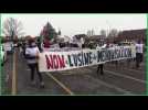 Marche contre l'agro-business à Bailleul: opposants et agriculteurs étaient nombreux