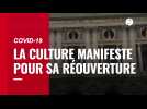 VIDÉO. Le monde de la culture manifeste à Paris pour la réouverture de ses salles