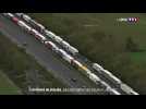 Camions bloqués sur l'autoroute M20 : des entreprises déjà à l'arrêt