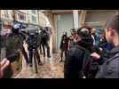 Manifestation à Troyes : les forces de l'ordre bloquent l'accès à la rue Émile Zola