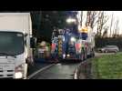 Un camion se couche à l&#39;entrée de Deauville