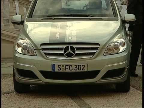 Prince Albert II  from Monaco tests Mercedes Benz B Class F Cell & smart fortwo electric drive