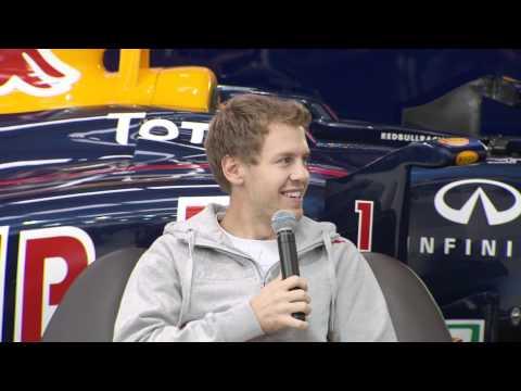 Formula 1 2011 World Champion Sebastian Vettel at Red Bull Racing, UK   Red Bull Racing Factory