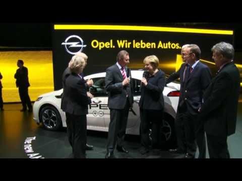 Visit of Chancellor Angela Merkel at 2011 Frankfurt Motor Show