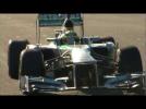MERCEDES AMG PETRONAS Fahrer Nico Rosberg dreht die ersten Runden im neuen Silberpfeil F1 W04