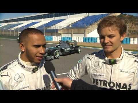 2013 MERCEDES AMG PETRONAS Car Launch Lewis Hamilton Interview