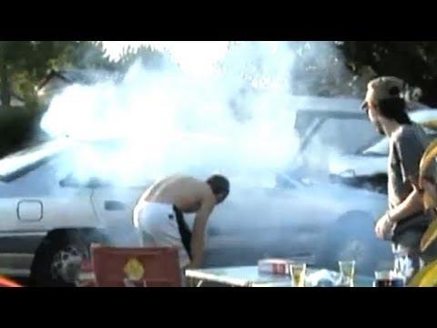 Hidden Camera : Car catching fire prank