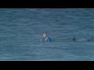 Champion surfer fends off attacking shark