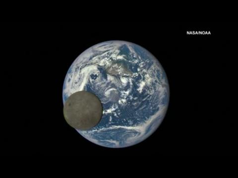 Deep space satellite captures dark side of moon