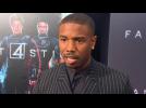 Michael B. Jordan On The Red Carpet Chatting About 'Fantastic Four'