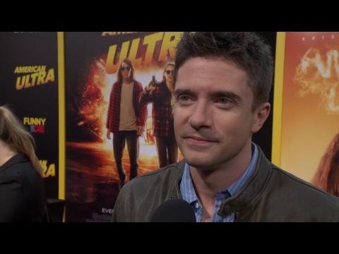 Topher Grace Chats At 'American Ultra' Premiere